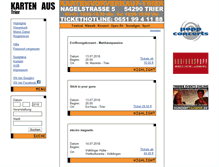 Tablet Screenshot of kartenvorverkauf-trier.de